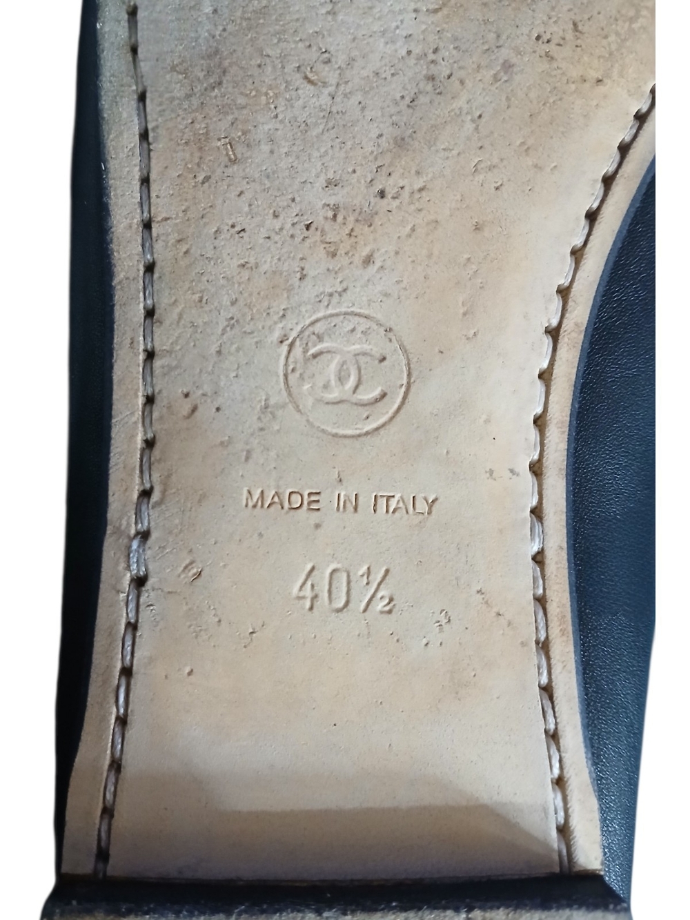 CHANEL Black Leather Loafers with Gold CC Emblem TIMELESS and THOROUGHLY POSH... - Picture 10 of 11